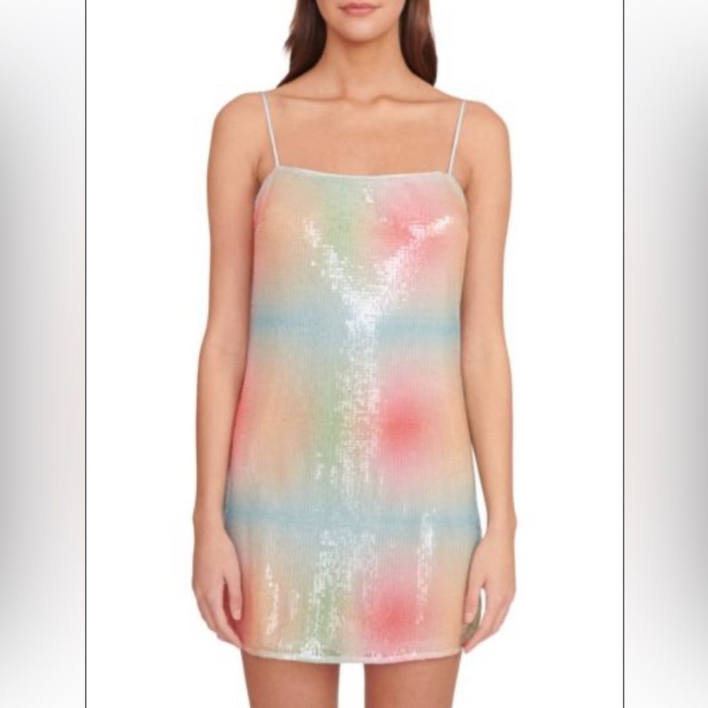 STAUD Jenny Sequin-Embellished Minidress NEW Size Medium